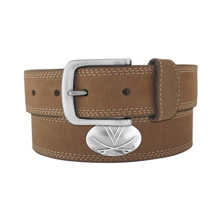 ZEPPELINPRODUCTS ZeppelinProducts UVA-BOLPSCRZ-LBR-38 Virginia Concho Crazyhorse Leather Belt; 38 Waist UVA-BOLPSCRZ-LBR-38